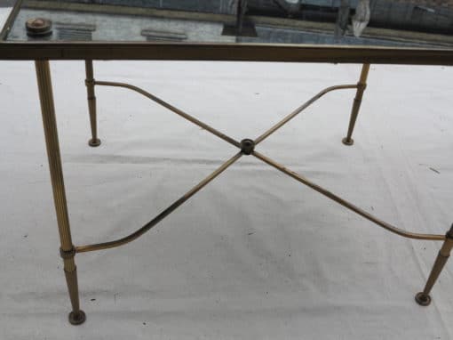 1950 Tripartite table tans and aged mirror style Maison Bagués - Image 8