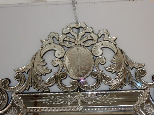 1880/1900' Venitian Mirror Napoleon 3 has Front wall   202 H X 138 cm - Image 4