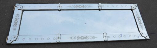 1900' Venice Rectangular Mirror with Flowers and Bubbles 200 x 67 cm