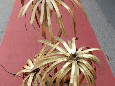 1970' Floor Lamp Maison Jansen Paris Palm Tree Floor Lamp