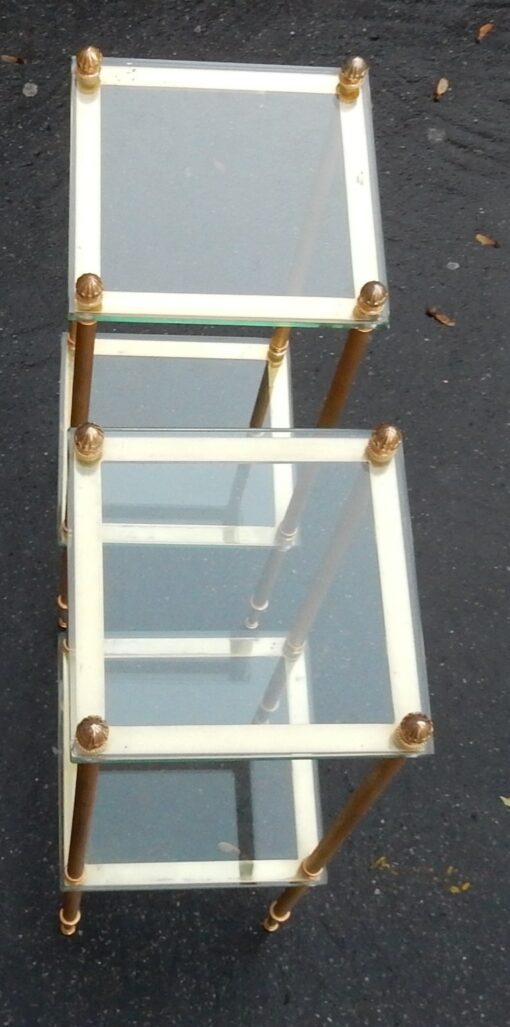 1950/70' Pair  of Stools Maison Bagués   25 X 25 cm - Image 8