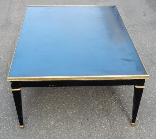1950/70 Coffee Table Wood Lacquered Black Maison Jansen 120 x 80 cm - Image 6