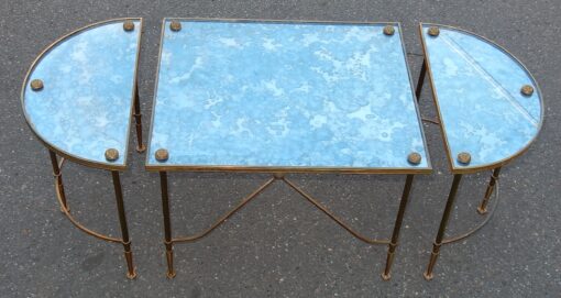 1950/70 Tripartite Table in Brass Style Maison Baguès