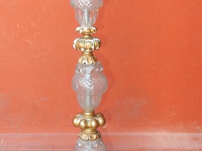 1950 'Floor Lamp Golden Wood And Crystal