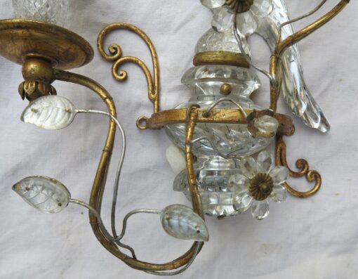 1970' Pair Wall Lamp has the Parakeet Style Baguès - Image 4