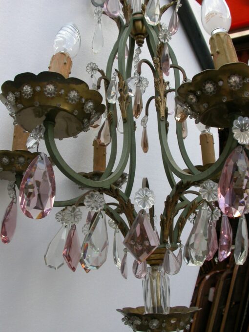 1920' Lustre avec ses Appliques style Baguès – Image 3