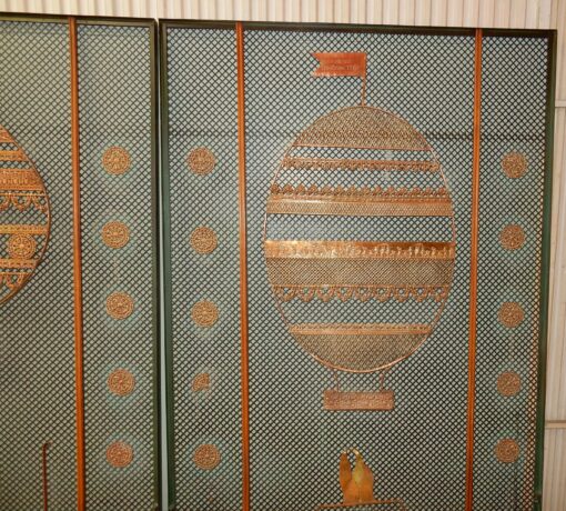 1950 ' Pair of Ornamental Railings has Decoration of Montgolfiéres - Image 6