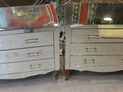 Pair of chests of drawers or similar art deco mirror