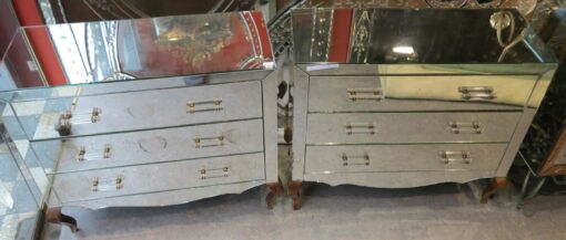 Pair of chests of drawers or similar art deco mirror