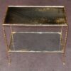 1950/70' End of Sofa in bronze Maison Bagués Bamboo Model with Tops in Oxyded Silvered Miror 65X31X H 59 cm - Image 7