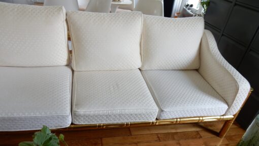1970 'Sofa 3 Seater Maison Jansen Brass Model Bamboo - Image 7