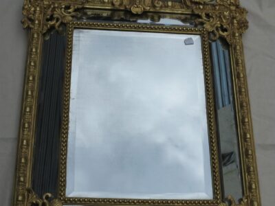 Miroir Style Régence à Coquille Glaces Mercure Parecloses Doré à l'or 120 x 88 cm