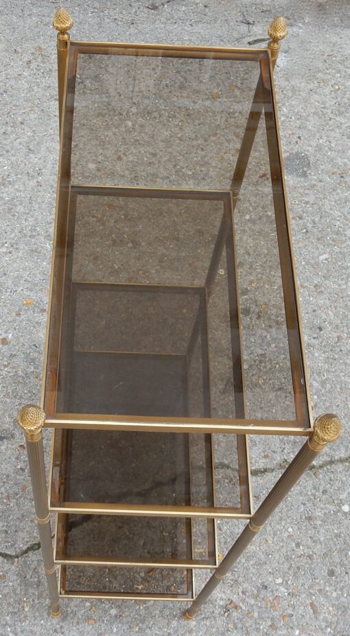 1970' Etagere A 4 Niveaux  En Bronze Maison Bagués Avec Pommes de Pin – Image 8