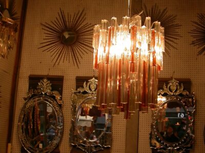 Lustre glaçon et ses 2 plafonniers