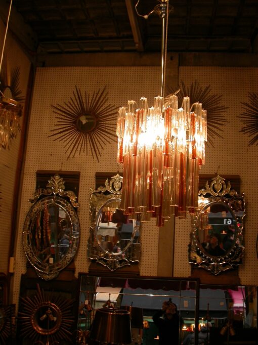 Lustre glaçon et ses 2 plafonniers