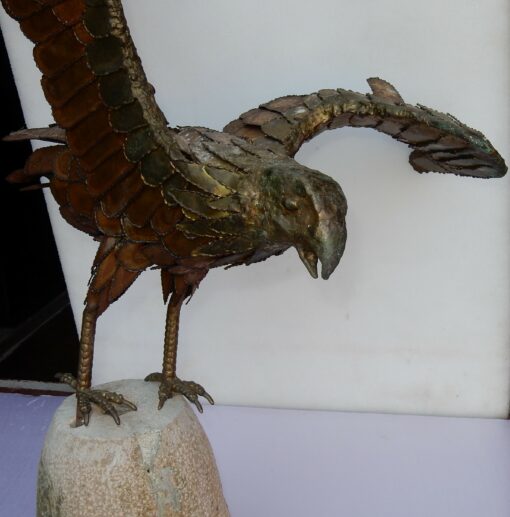 1970' Aigle en Métal Doré Style Duval Brasseur ou Honoré de Paris,Fernandez,Maison Jansen – Image 5