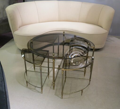 1950/70' Coffee table Maison Bagués bronze and her 4 tables - Image 3