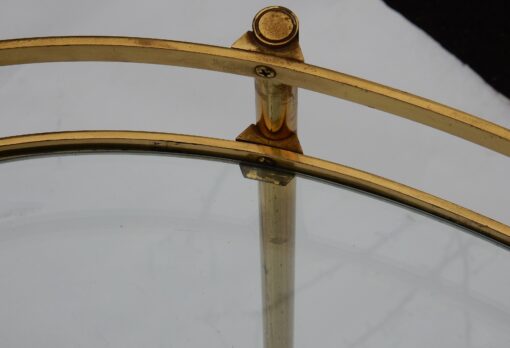 1970' Maison Jansen Brass Rolling Bar - Image 4