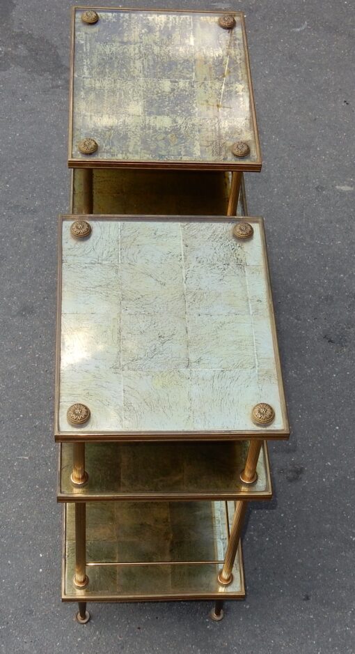 950/70' Pair  of stools or Ends of Sofa  Maison Bagués,with gold leaf ,30 X 38,5 cm - Image 3