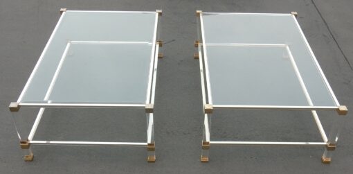 1970/80 Paire de Tables Altuglas Pierre Vandel Paris 128 x 78 cm – Image 5
