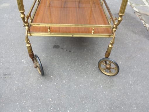 1970' Bar Roulant en Bronze Doré Décor Napoléon III – Image 5