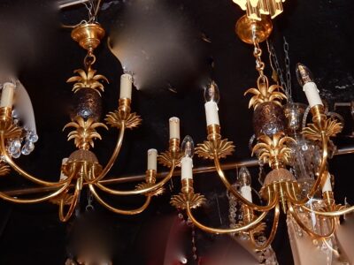 1950-1970 'Pair of Chandelier Pineapple in The Style of Maison Charles