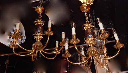 1950-1970 'Pair of Chandelier Pineapple in The Style of Maison Charles