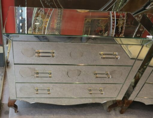 Pair of chests of drawers or similar art deco mirror - Image 4