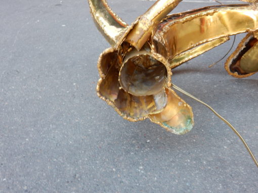 1970' Cofee Table Butterfly Duval Brasseur With Wings Agates - Image 6