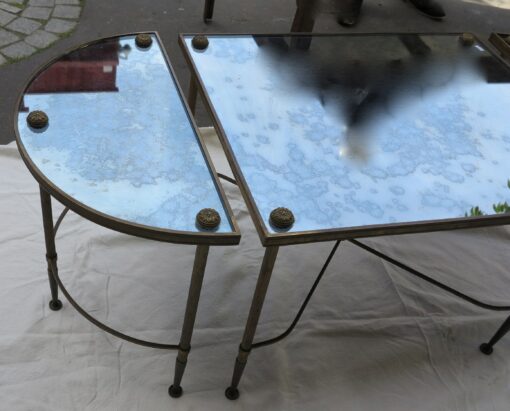 Tripartite table tans and aged mirror style Maison Bagués - Image 4