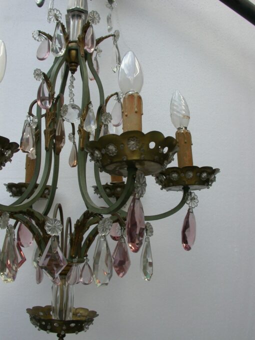 1920' Lustre avec ses Appliques style Baguès – Image 2