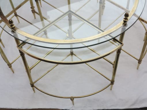 1950/70' Coffee table Maison Bagués bronze and her 4 tables - Image 5
