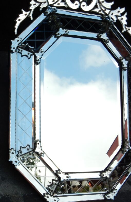 1880/1900 Miroir Style Louis XIV à l’Étoile à 5 Branches 134 X 89 cm – Image 2