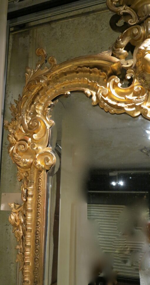 Pair of mirrors and sofas gilded Wood Italy 1850 - Image 3