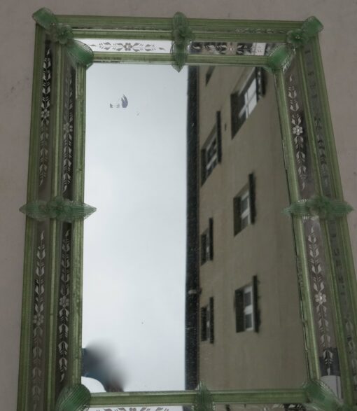 Miroir style Véronese couleur vert clair rectangulaire parecloses – Image 3