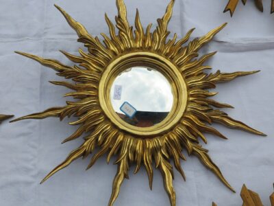 1950' Convex Mirror gilded wood 56