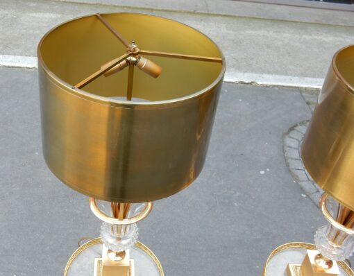 1950-70 ' Pair of Crystal and Bronze Lamp In The Styele Of Maison Charles - Image 7