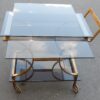 1950/70 'Brass Rolling Bar With Sliding Trays Style Maison  Jansen