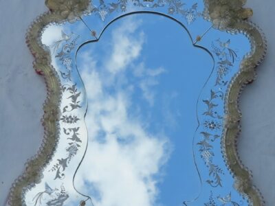 Miroir Murano aux oiseaux Lyre