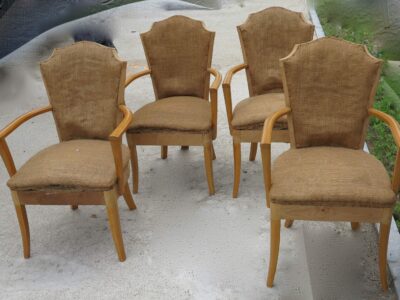 Serie de 4 fauteuils art deco