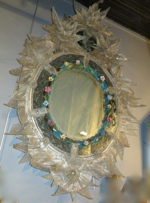 Murano mirror with leaves - Image 3