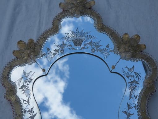 Miroir Murano aux oiseaux Lyre – Image 5