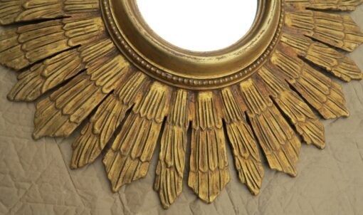 Pair of mirrors suns golden wood - Image 6