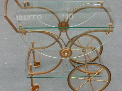 1950/70' Bronze rolling bar Maison Jansen