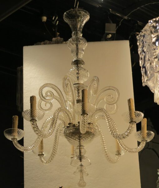 1900/20' Lustre Cristal 8 Bras et 8 Crosses