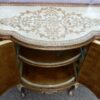 1970' Buffet Arbaléte 4 Portes Bois Doré Style Renaissance Italienne – Image 5