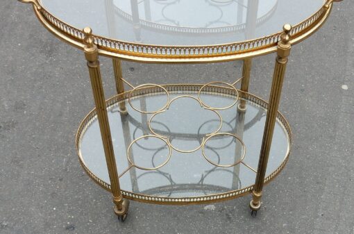 1950/70 Pair Of Rolling Bar In Brass Maison Bagués  in The Style of  L XVI - Image 3