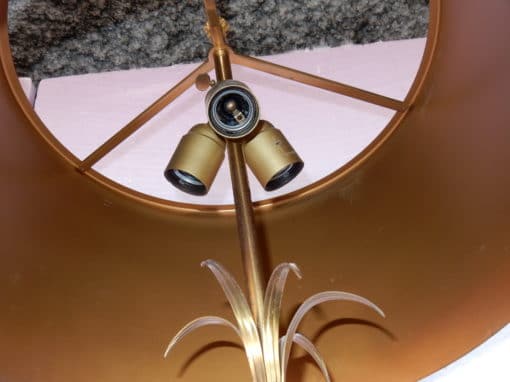 1950/70 Pair of Bronze Lamps and Egg Amber Way Signed  Charles - Image 7