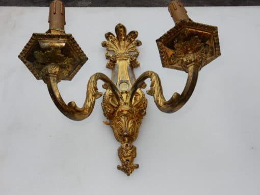 1880 ' Pair of bronze sconces in the style LXIV - Image 8