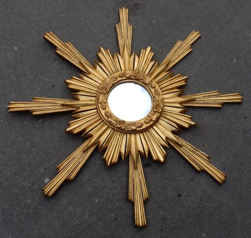 1950/70 Flat Mirror Gilded Wood 102 - Image 2